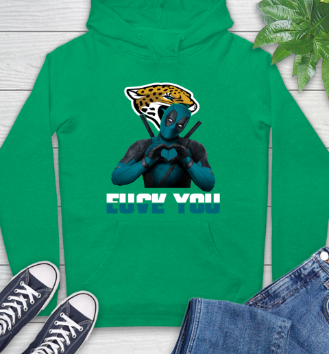 NHL Jacksonville Jaguars Deadpool Love You Fuck You Football Sports Hoodie 8
