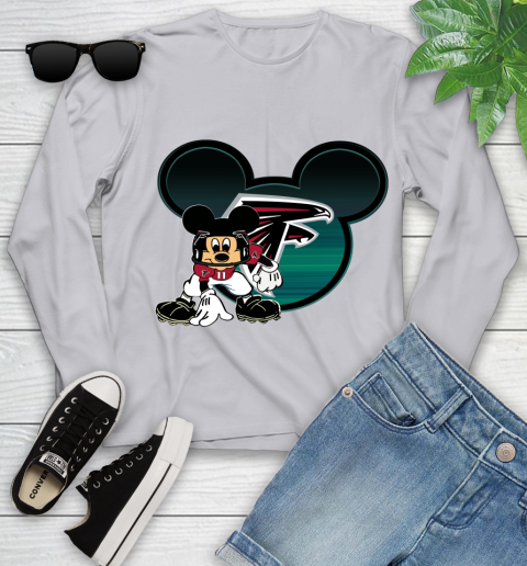 NFL Atlanta Falcons Mickey Mouse Disney Football T Shirt Youth Long Sleeve 5