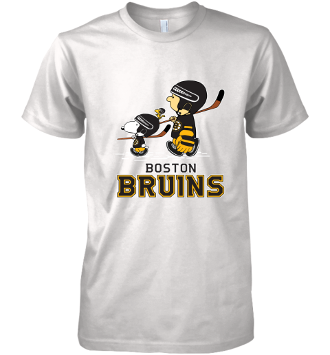 Let's Play Bostons Bruins Ice Hockey Snoopy NHL Premium Men's T-Shirt