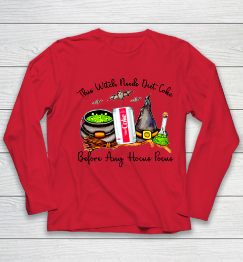 Hocus Pocus Halloween  This Witch Need Diet Coke Youth Long Sleeve 7