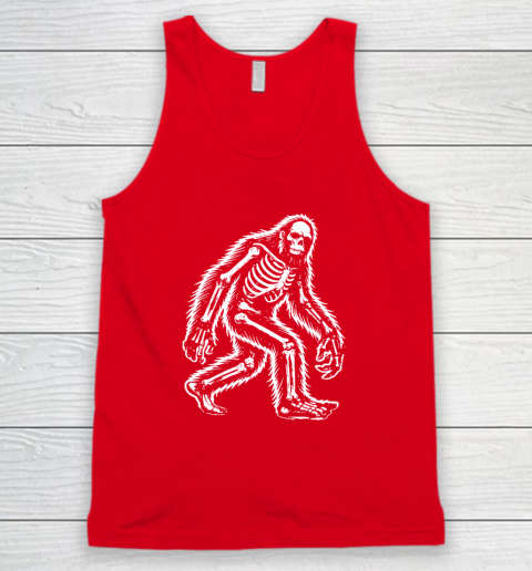 Funny Bigfoot Sasquatch Halloween Skeleton Tank Top 4