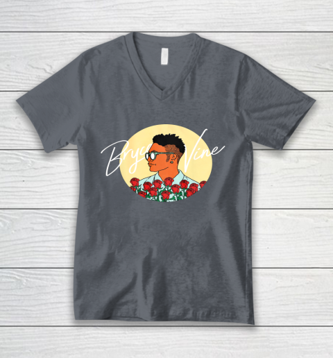 Bryce Vine Merch Circular Roses V-Neck T-Shirt 4