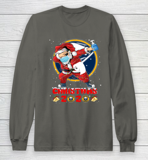 Buffalo Sabres Funny Santa Claus Dabbing Christmas 2020 NHL Long Sleeve T-Shirt 5