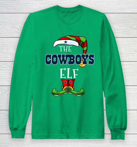 Dallas Cowboys Christmas ELF Funny NFL Long Sleeve T-Shirt 4