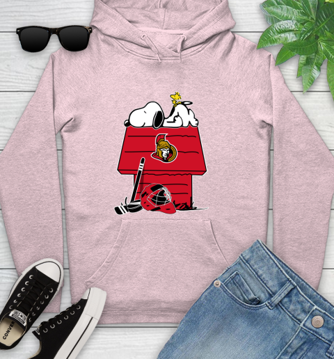 Ottawa Senators NHL Hockey Snoopy Woodstock The Peanuts Movie Youth Hoodie 10