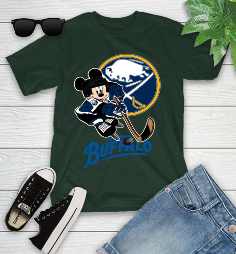 NHL Buffalo Sabres Mickey Mouse Disney Hockey T Shirt Youth T-Shirt 5