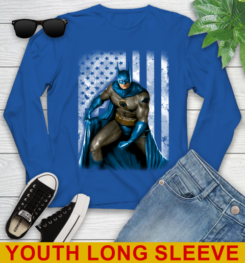 Carolina Panthers NFL Football Batman DC American Flag Shirt Youth Long Sleeve 10