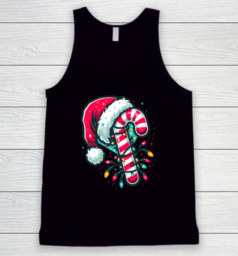 Candy Cane Crew Christmas Lights Family Matching Xmas Tank Top