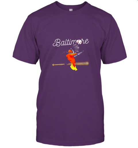 s3po baltimore oriole baseball shirt original bird design jersey t shirt 60 front team purple