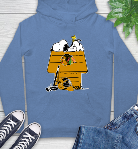 Chicago Blackhawks NHL Hockey Snoopy Woodstock The Peanuts Movie Hoodie 11