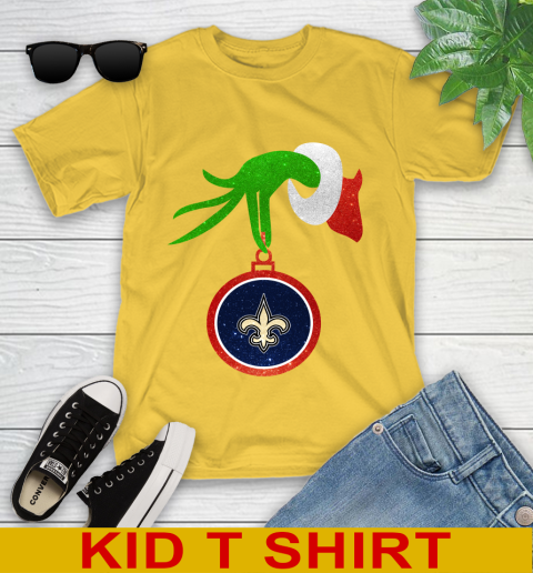 New Orleans Saints Grinch Merry Christmas NFL Football Youth T-Shirt 8
