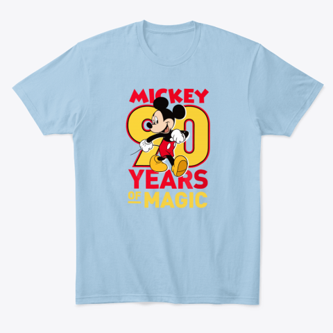 jtfc mickey 90 years of magic disney classic t shirt 2 front light blue