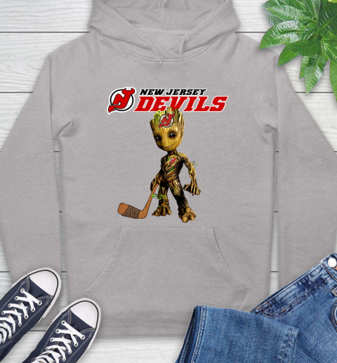 New Jersey Devils NHL Hockey Groot Marvel Guardians Of The Galaxy Hoodie 12