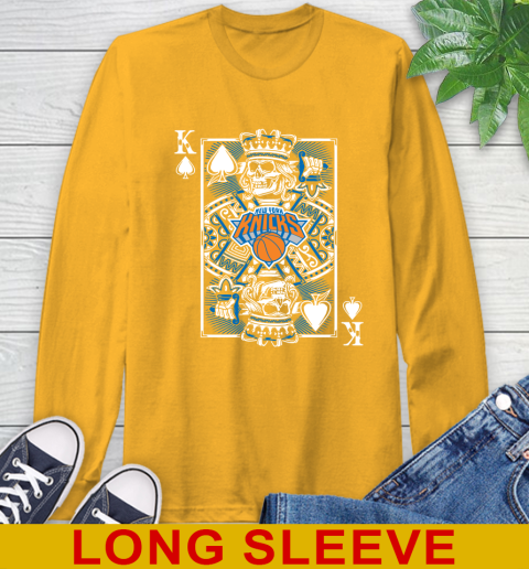 New York Knicks NBA Basketball The King Of Spades Death Cards Shirt Long Sleeve T-Shirt 2