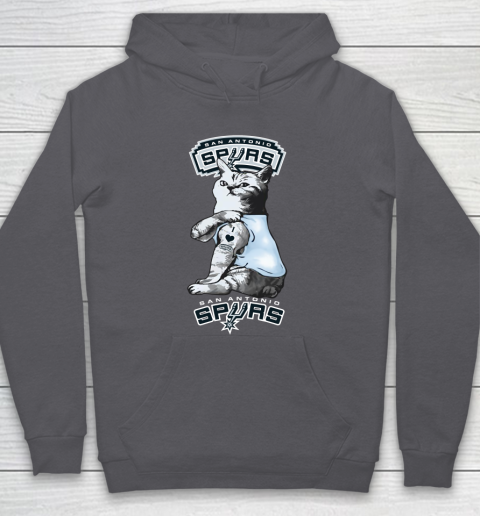NBA Basketball My Cat Loves San Antonio Spurs Hoodie 4