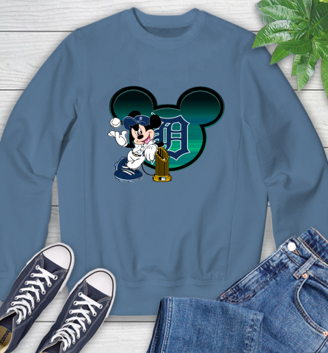 MLB Detroit Tigers The Commissioner's Trophy Mickey Mouse Disney Sweatshirt 7