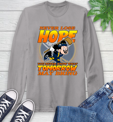 Buffalo Sabres NHL Hockey ootball Mickey Disney Never Lose Hope Long Sleeve T-Shirt 6