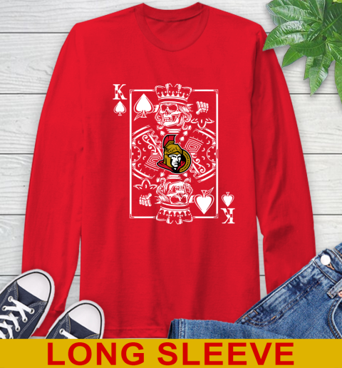Ottawa Senators NHL Hockey The King Of Spades Death Cards Shirt Long Sleeve T-Shirt 12