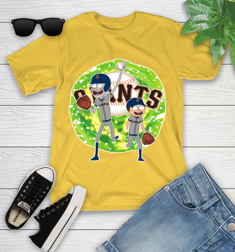 MLB San Francisco Giants Rick And Morty Baseball Sports Youth T-Shirt 8