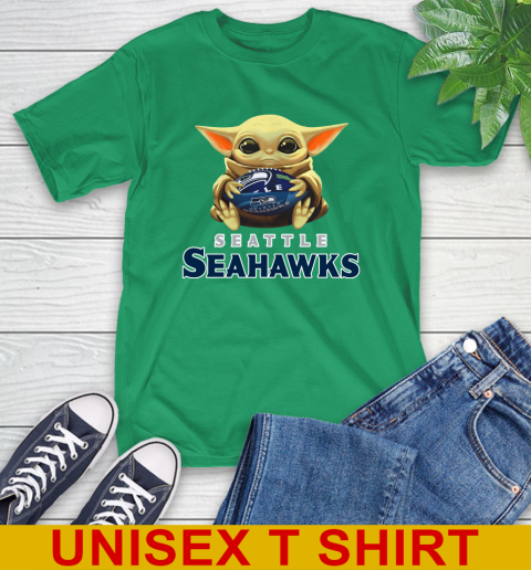 NFL Football Seattle Seahawks Baby Yoda Star Wars Shirt T-Shirt 7