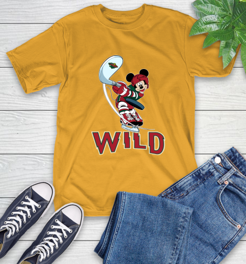 NHL Hockey Minnesota Wild Cheerful Mickey Mouse Shirt T-Shirt 3