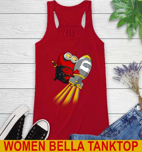 NBA Basketball San Antonio Spurs Deadpool Minion Marvel Shirt Racerback Tank 4