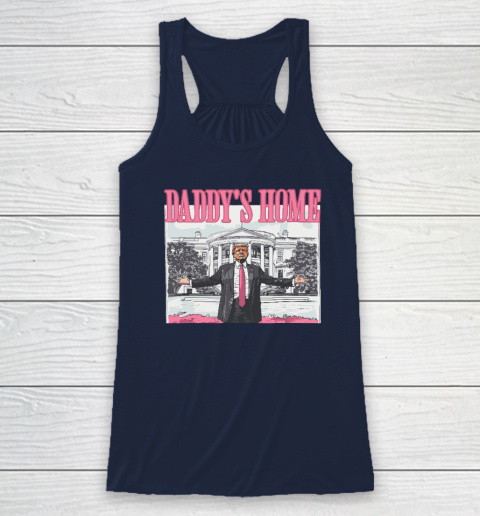 Funny Trump Pink Daddys Home Trump 2024 Racerback Tank 5