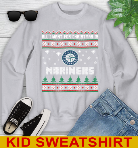 MLB All I Want For Christmas Is Seattle Mariners Baseball Sports 111