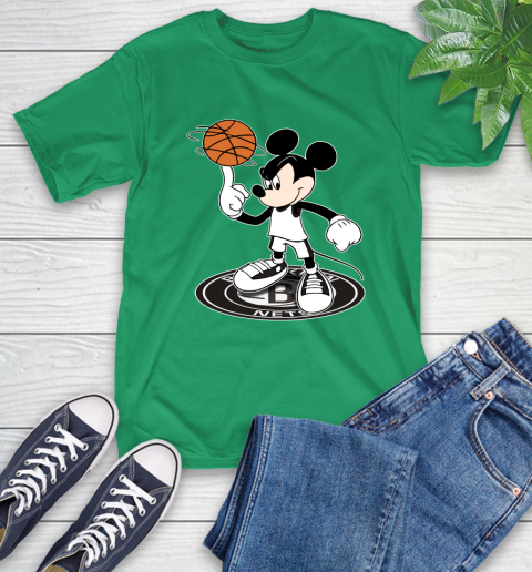 NBA Basketball Brooklyn Nets Cheerful Mickey Disney Shirt T-Shirt 8