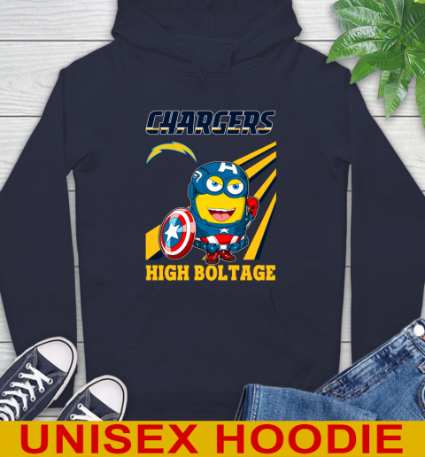 NFL Football Los Angeles Chargers Captain America Marvel Avengers Minion Shirt Hoodie 3