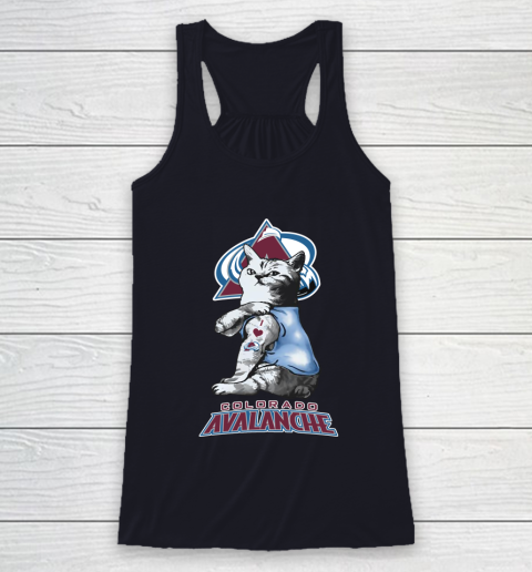 NHL My Cat Loves Colorado Avalanche Hockey Racerback Tank 7