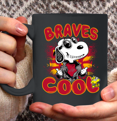 MLB Baseball Atlanta Braves Cool Snoopy Shirt Ceramic Mug 11oz