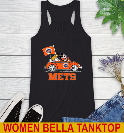 MLB Baseball New York Mets Pluto Mickey Driving Disney Shirt Racerback Tank 2