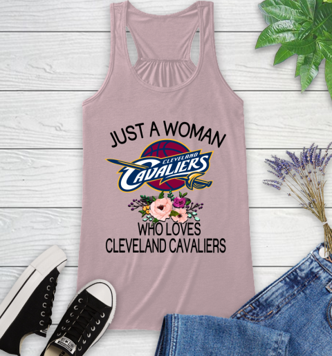 NBA Just A Woman Who Loves Cleveland Cavaliers Basketball Sports Racerback Tank 5