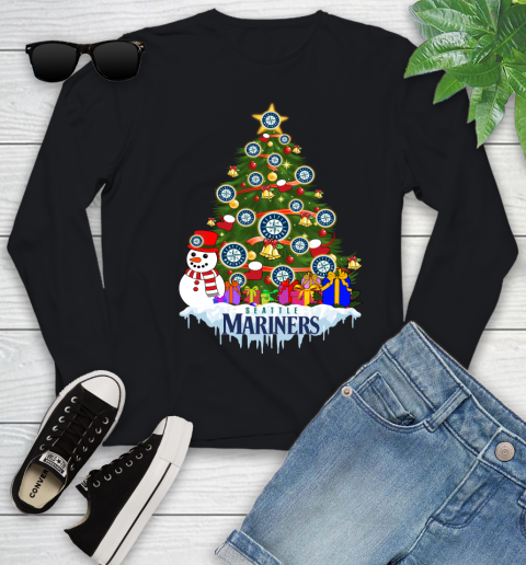 Seattle Mariners Merry Christmas MLB Baseball Sports Youth Long Sleeve 2