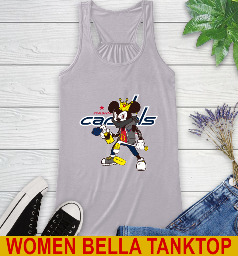Washington Capitals NHL Hockey Mickey Peace Sign Sports Racerback Tank 5