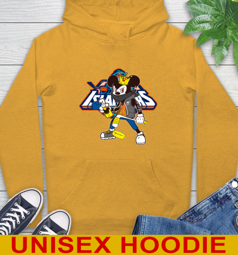 New York Islanders NHL Hockey Mickey Peace Sign Sports Hoodie - Image 4