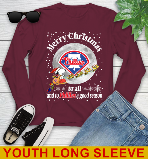 Philadelphia Phillies Merry Christmas To All And To Phillies A Good Season MLB Baseball Sports Youth Long Sleeve 6