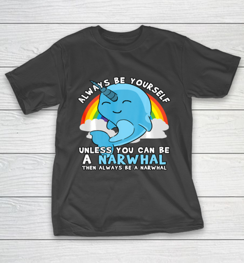 Narwhal T Shirt Unicorn Of The Sea Gift Whale Rainbow T-Shirt
