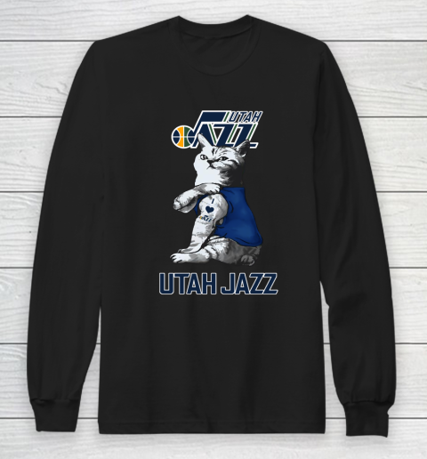 NBA Basketball My Cat Loves Utah Jazz Long Sleeve T-Shirt
