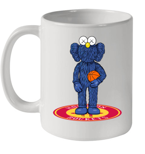 NBA Basketball Houston Rockets Kaws Bff Blue Figure Shirt Ceramic Mug 11oz