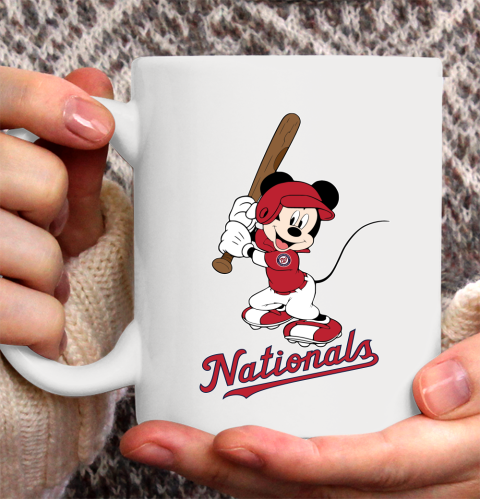 MLB Baseball Washington Nationals Cheerful Mickey Mouse Shirt Ceramic Mug 15oz 2