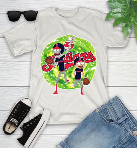 MLB Cleveland Indians Rick And Morty Baseball Sports Youth T-Shirt 12