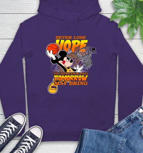 Los Angeles Lakers NBA Basketball Mickey Disney Never Lose Hope Hoodie 5