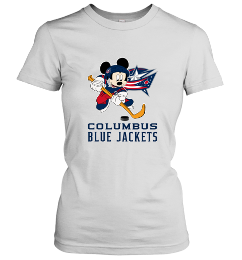 NHL Hockey Mickey Mouse Team Columbus Blue Jackets Women's T-Shirt