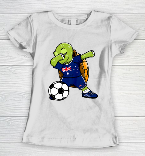 Dabbing Turtle Australia Soccer Fans Jersey Flag Football Women's T-Shirt