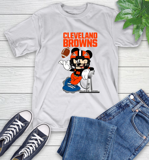 NFL Cleveland Browns Mickey Mouse Disney Super Bowl Football T Shirt T-Shirt 24
