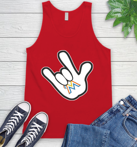 Miami Marlins MLB Baseball Mickey Rock Hand Disney Tank Top 6