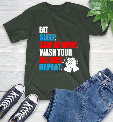 Coronavirus Shirt  Eat Sleep Stay At Home Wash Your Hands Repeat Shirt 6