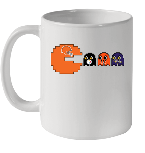 Cleveland Browns NFL Football Pac Man Champion Ceramic Mug 11oz